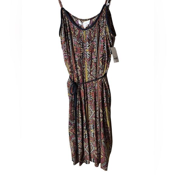 Two by vince camuto. Pink and gold sundress pretty with side pockets Adj straps - Picture 1 of 7